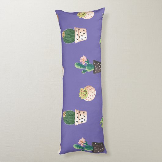 Groene Dessrt Succulent Cactus in Pots Lichaamskussen (Achterkant (Verticaal))