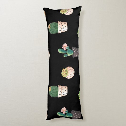 Groene Dessrt Succulent Cactus in Pots Lichaamskussen (Achterkant (Verticaal))