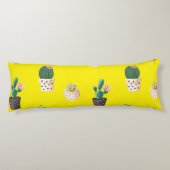 Groene Dessrt Succulent Cactus in Pots Lichaamskussen (Achterkant)