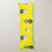 Groene Dessrt Succulent Cactus in Pots Lichaamskussen (Voorkant Verticaal)