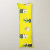 Groene Dessrt Succulent Cactus in Pots Lichaamskussen (Achterkant (Verticaal))