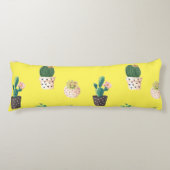 Groene Dessrt Succulent Cactus in Pots Lichaamskussen (Voorkant)