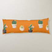 Groene Dessrt Succulent Cactus in Pots Lichaamskussen (Achterkant)