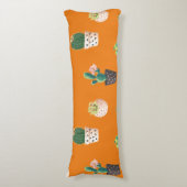 Groene Dessrt Succulent Cactus in Pots Lichaamskussen (Voorkant Verticaal)