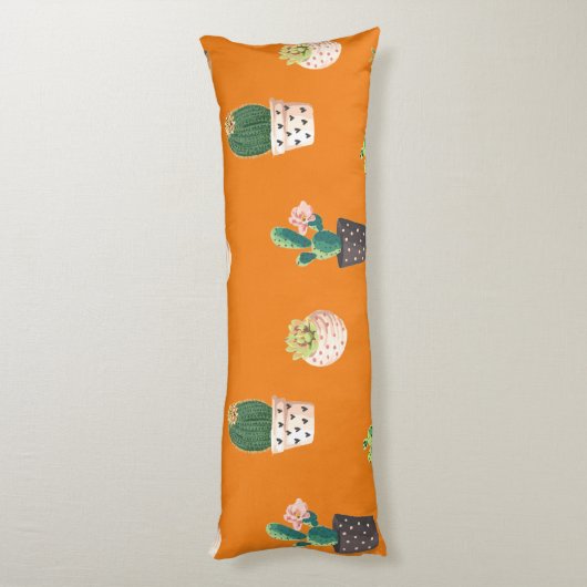 Groene Dessrt Succulent Cactus in Pots Lichaamskussen (Achterkant (Verticaal))