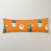 Groene Dessrt Succulent Cactus in Pots Lichaamskussen (Voorkant)