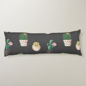 Groene Dessrt Succulent Cactus in Pots Lichaamskussen (Achterkant)