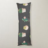 Groene Dessrt Succulent Cactus in Pots Lichaamskussen (Achterkant (Verticaal))