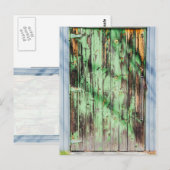 Groene deur briefkaart (Voorkant / Achterkant)