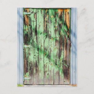 Groene deur briefkaart