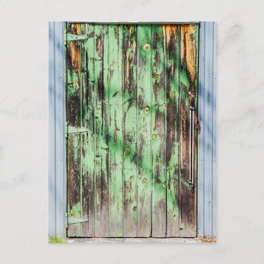 Groene deur briefkaart (Voorkant)