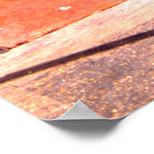 Groene deur en rode muur, New Orleans Poster (Hoek)