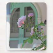 Groene deur en Roos - Martha's wijntuin Muismat (Voorkant)