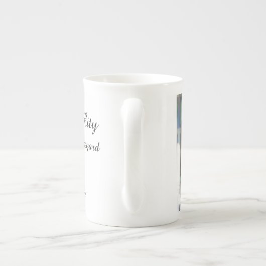 Groene deur en Roos - Martha's wijntuin Porselein Kop (Achterkant)