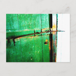 Groene deur Oud slot Kunst Afdrukfoto Briefkaart