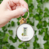 Groene Deur Watercolor Logo Vastgoedmakelaar Sleutelhanger (Hand)