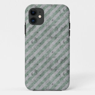 Groene Diagonale Strepen Grunge Case-Mate iPhone Case