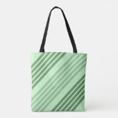 Groene diagonale strepes Canvas tas (Achterkant)