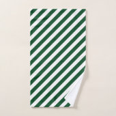 Groene diagonale stripteashanddoekset bad handdoek (Handdoek)