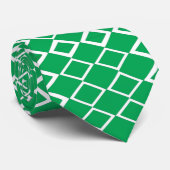Groene Diamant Driehoek Geometrisch Patroon Stropdas (Opgerold)