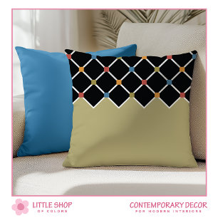 Groene Diamant Harlekijnpatroon Kussen