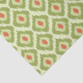 Groene Diamant Ikat Patroon Tissuepapier (Detail)