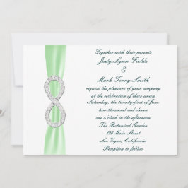 Groene Diamant Infinity bruiloft uitnodiging