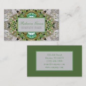 Groene Diamant mode Girly Strass Visitekaartje (Voorkant / Achterkant)