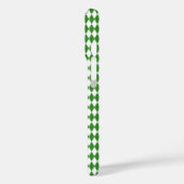 Groene diamant monogram iPhone hoesje (Achterkant / Links)