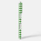 Groene diamant monogram iPhone hoesje (Achterkant / Rechts)