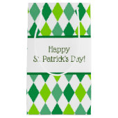 Groene Diamant St. Patrick's Day Gift Bag Klein Cadeauzakje (Voorkant)