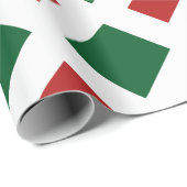 Groene diamant, Vette witte grens aan rood Cadeaupapier (Rol Hoek)