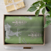 Groene Diamante Rendier Kerst Tissue Paper Tissuepapier (Geschenk)