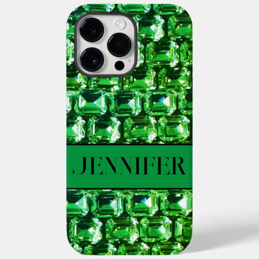 Groene diamanten, groen edelstenen juwelenpatroon Case-Mate iPhone case (Achterkant)