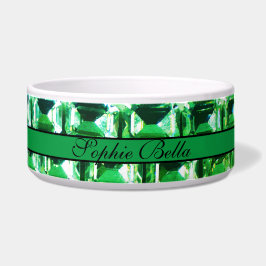 Groene diamanten, groen edelstenen juwelenpatroon voerbakje