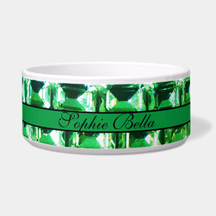 Groene diamanten, groen edelstenen juwelenpatroon voerbakje