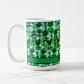 Groene Diamanten groene edelsteen sieraden #MOMLIF Koffiemok (Links)