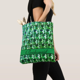 Groene diamanten, groene edelstenen,  juwelen tote bag