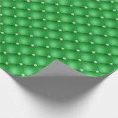 Groene diamanten kerstcadeaupapier cadeaupapier (Hoek)