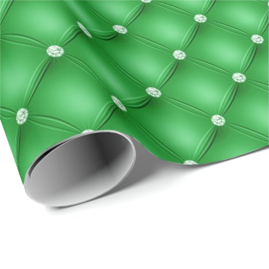 Groene diamanten kerstcadeaupapier cadeaupapier (Rol Hoek)