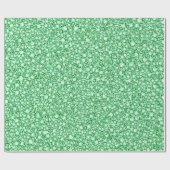 Groene diamanten kijken naar Glitter Patter Cadeaupapier (Vlak)