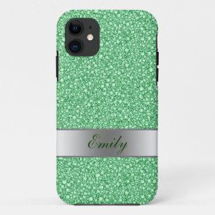 Groene diamanten kijken naar Glitter Patter Case-Mate iPhone Case