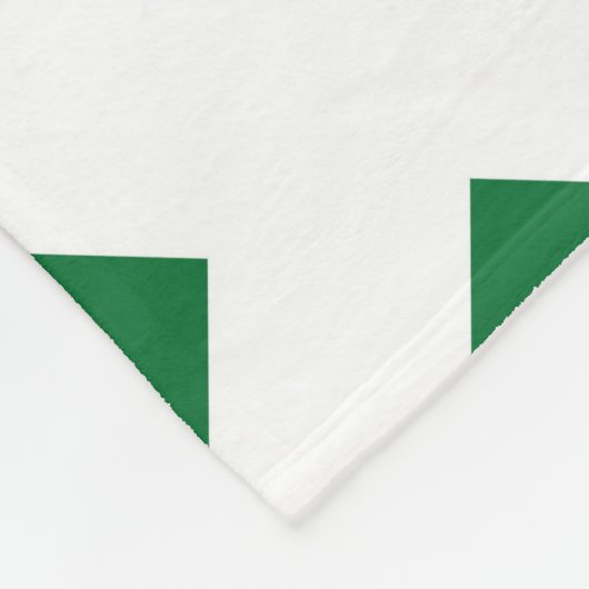 Groene diamanten op wit fleece deken (Hoek)
