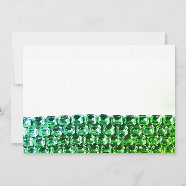 groene diamanten Rhinestones (Voorkant)