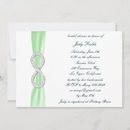 Groene Diamond Infinity Bridal Shower Kaart