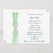 Groene Diamond Infinity Bridal Shower Kaart (Voorkant / Achterkant)