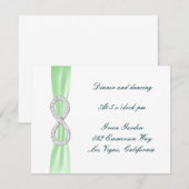 Groene Diamond Infinity Trouwontvangstkaart Kaart (Voorkant / Achterkant)