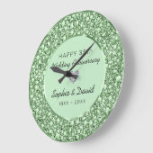 Groene Diamonds Look Bruiloft Jubileum Grote Klok (Hoek)