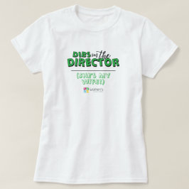 Groene dibs over de directeur t-shirt