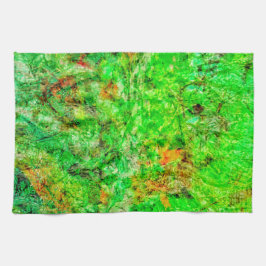 Groene diepe abstracte keukendoeken,Groene schitte Theedoek